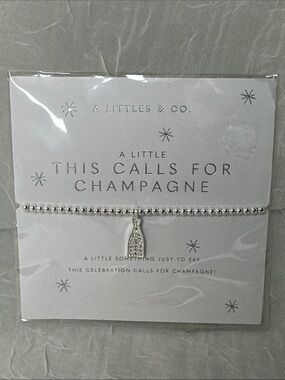 Champagne Bracelet- silver plated - celebration jewelry